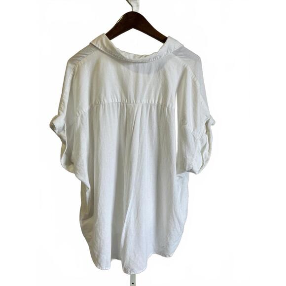 Philosophy Woman White Button-Up Blouse Size 2X/TTG - Picture 5 of 6